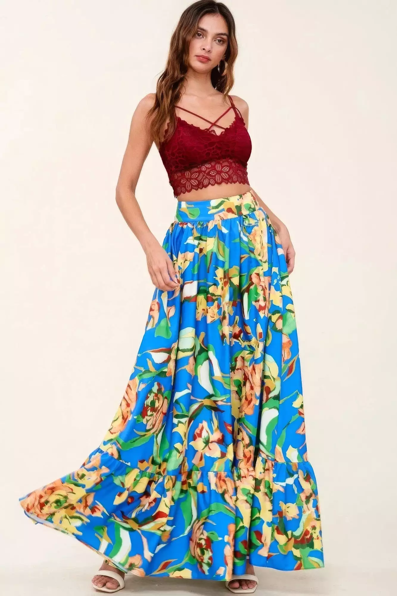 Maxi Skirt With Pockets - Printed Edition