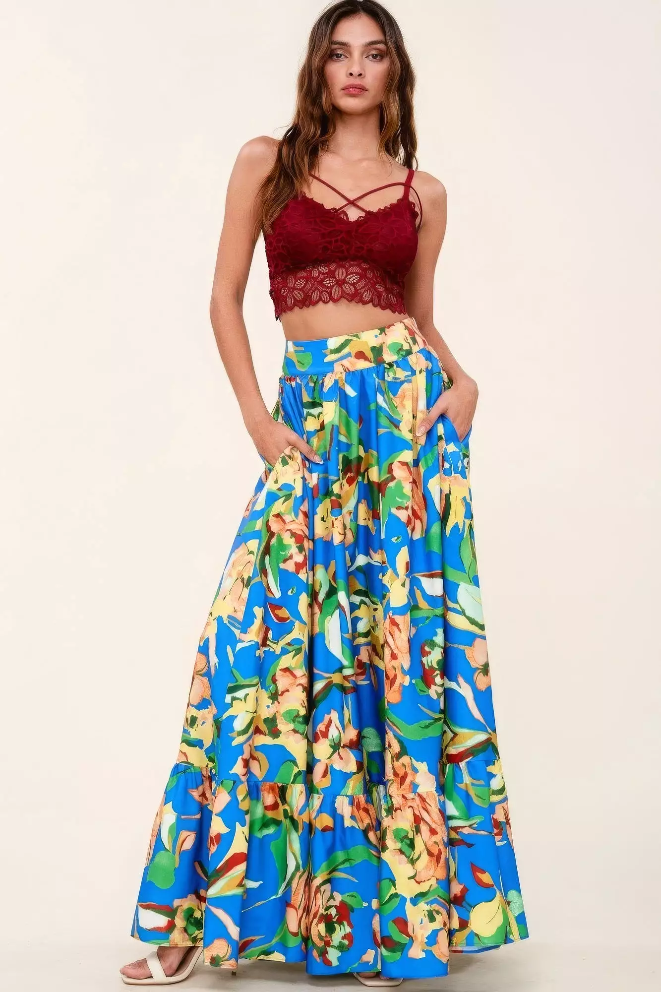 Maxi Skirt With Pockets - Printed Edition