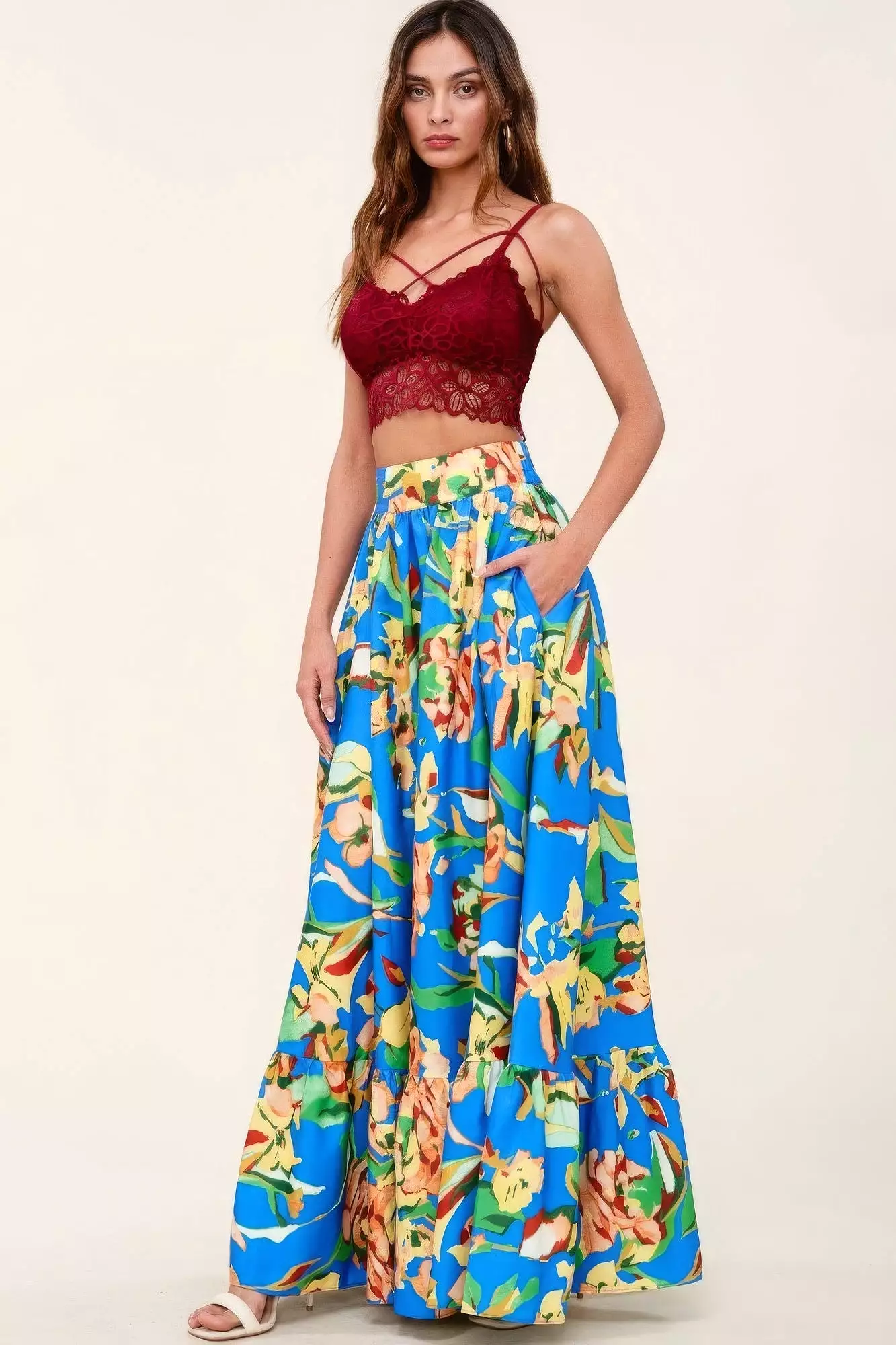 Maxi Skirt With Pockets - Printed Edition