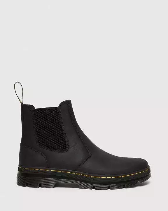 Men's Black Leather Casual Chelsea Boots by Dr. Martens
