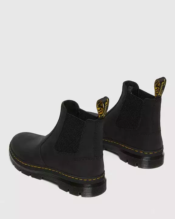 Men's Black Leather Casual Chelsea Boots by Dr. Martens
