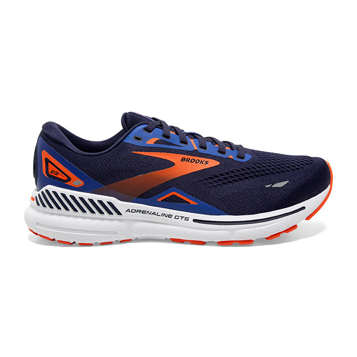 Men's Brooks Adrenaline GTS 23, Peacoat/Orange/Surf the Web, 7 D Medium | Buy Online