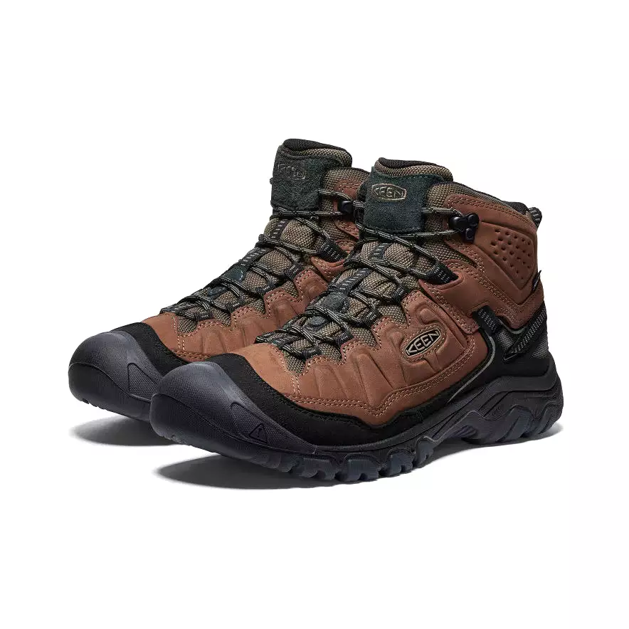 Mens Targhee IV Mid Waterproof Hiking Boot - Bison/Black