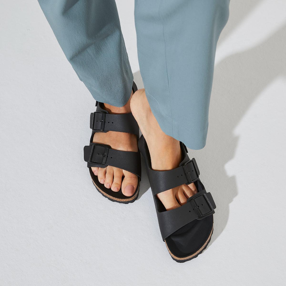 Milano Birko-Flor Triple Strap Sandals