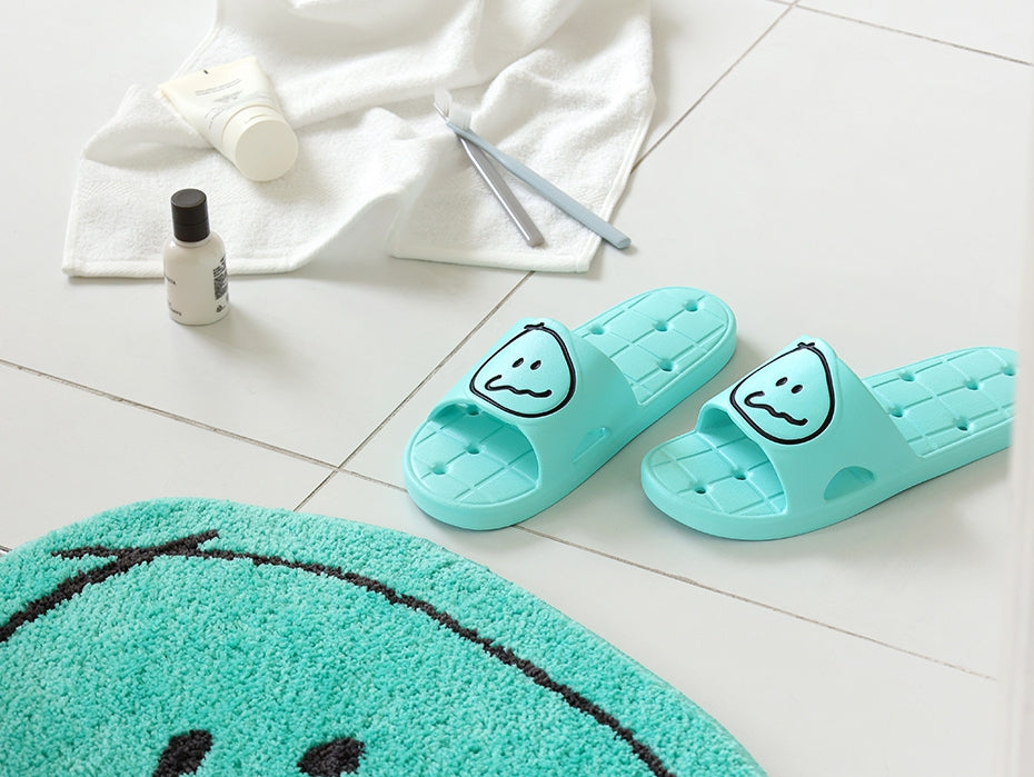 MonagustA Bathroom Slippers - Soft, Nonslip, Water Hole, Couple Sandals - EVA Cushions, Comfortable, Lightweight - Gift Option A