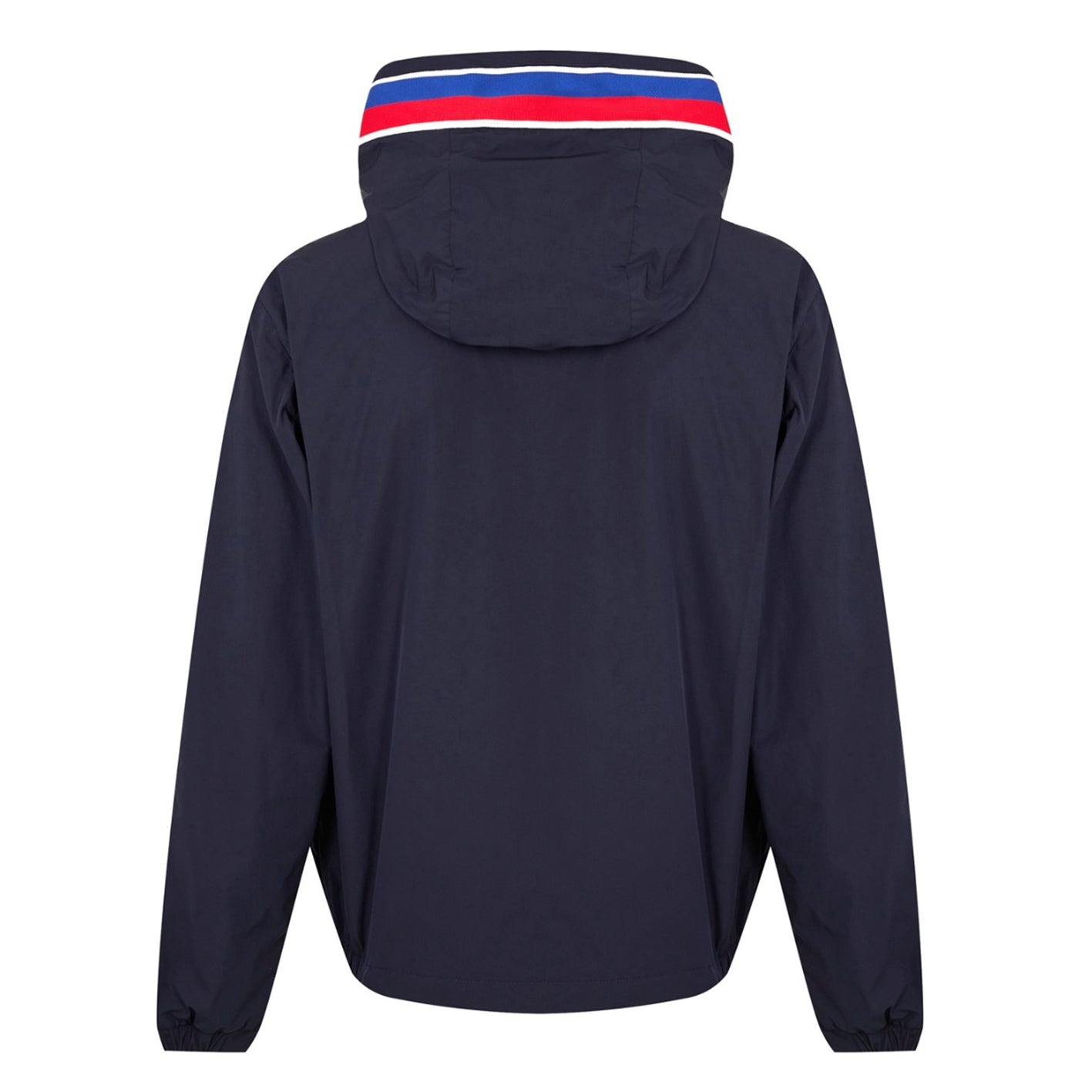 Moncler Rukbat Navy Blue Hooded Windbreaker with Logo Jacquard