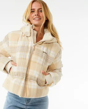 Natural Anti-Series Surf Check Puffer Jacket