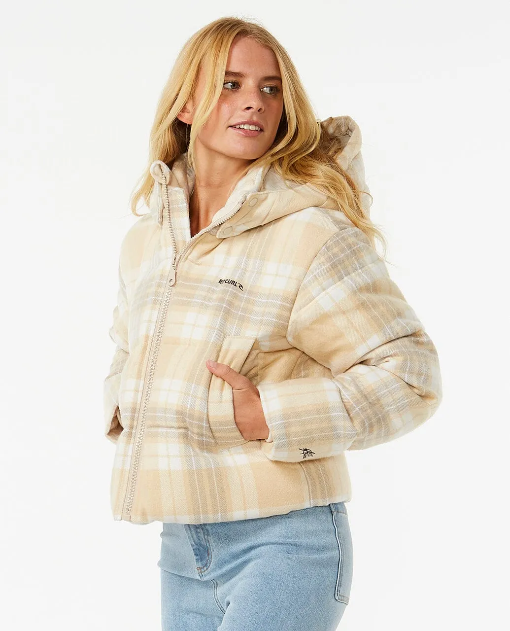 Natural Anti-Series Surf Check Puffer Jacket