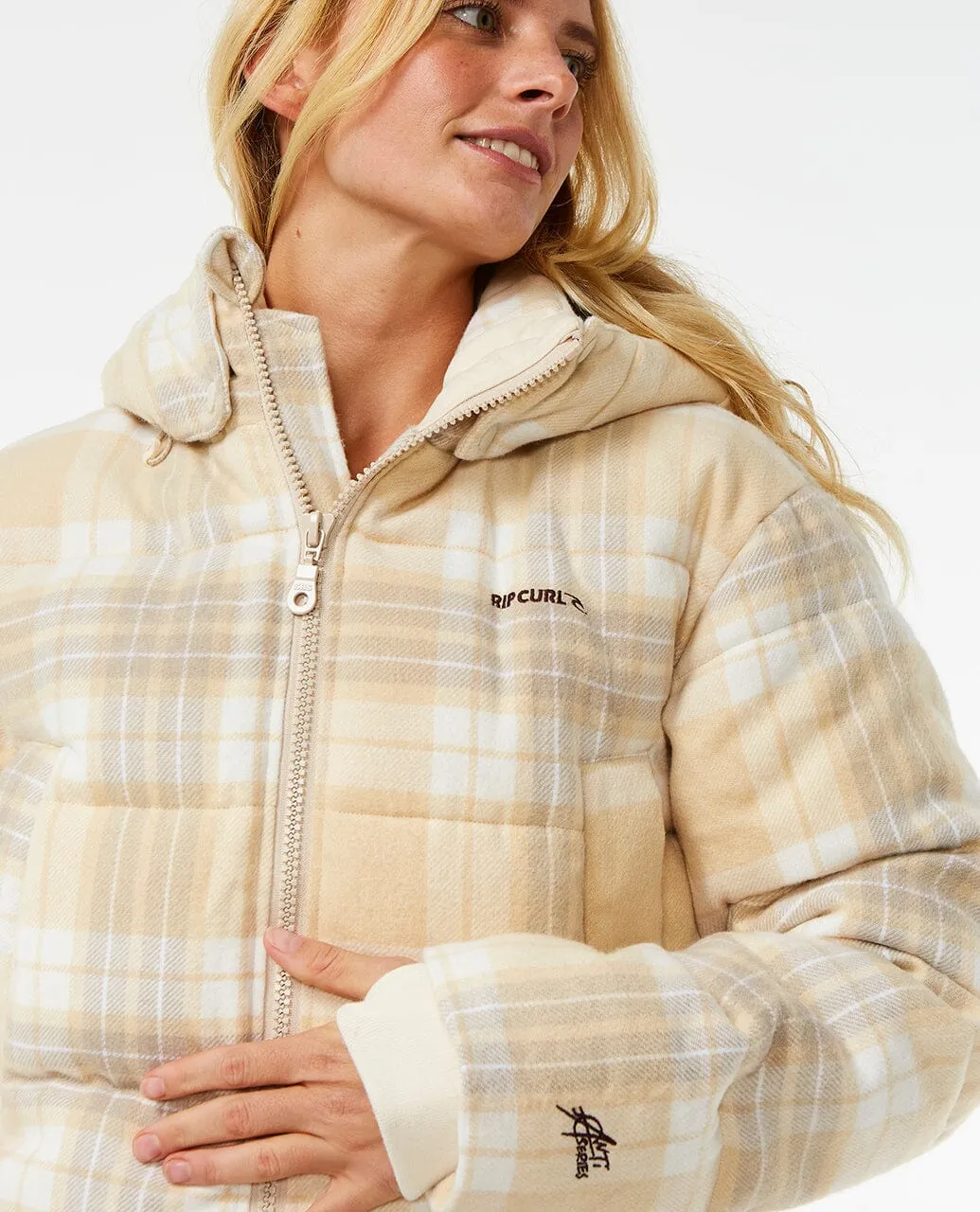 Natural Anti-Series Surf Check Puffer Jacket