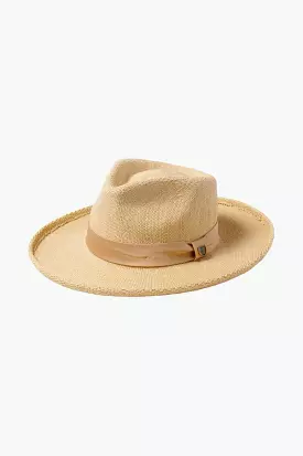 Natural Victoria Straw Fedora Oat Milk