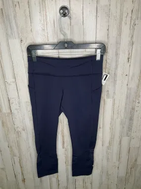 Navy Athletic Capris Lululemon, Size 6 - Women's Exercise Leggings