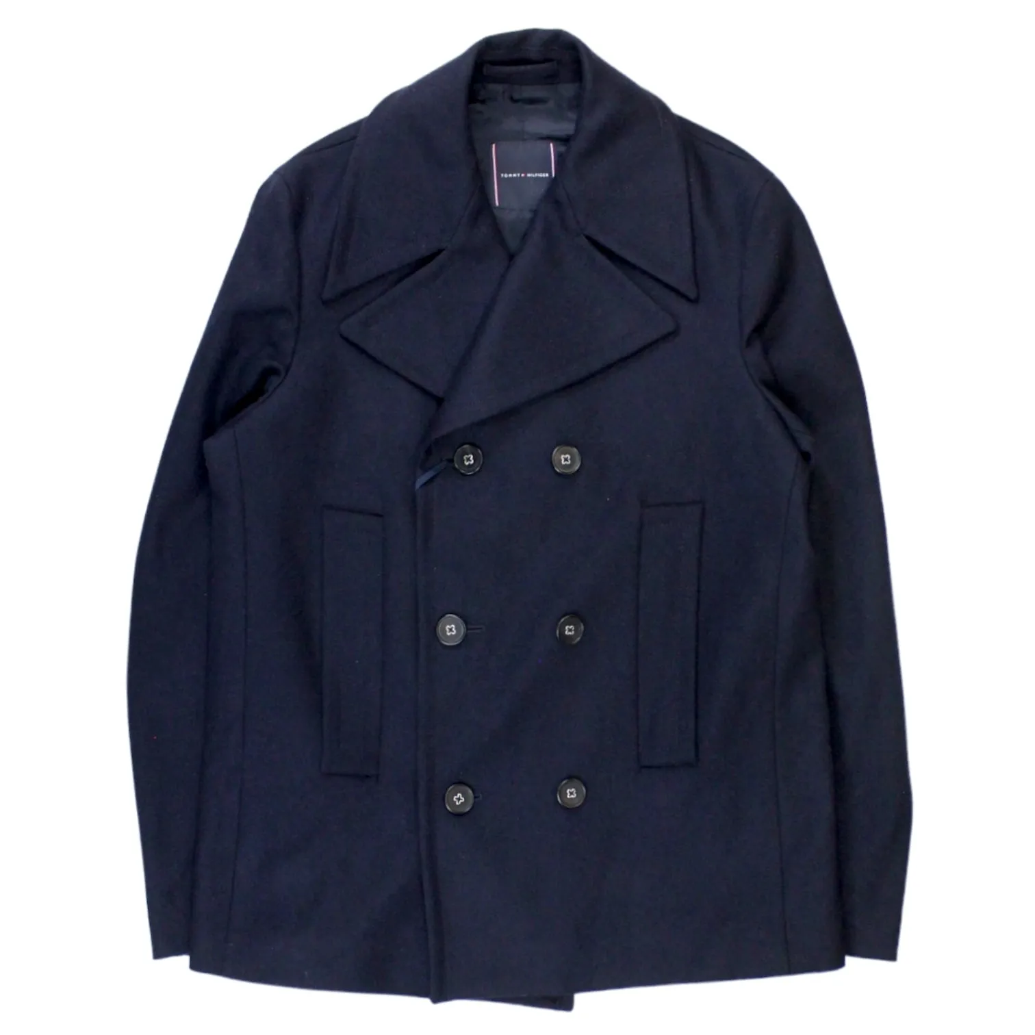 Navy Wool Pea Coat by Tommy Hilfiger