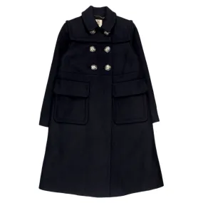 Navy Wool Twill Duffle Orla Kiely Coat