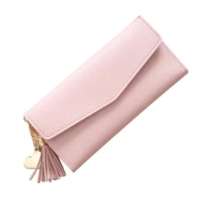 New Ladies Simple Design Clutch Luxury Pink Wallets