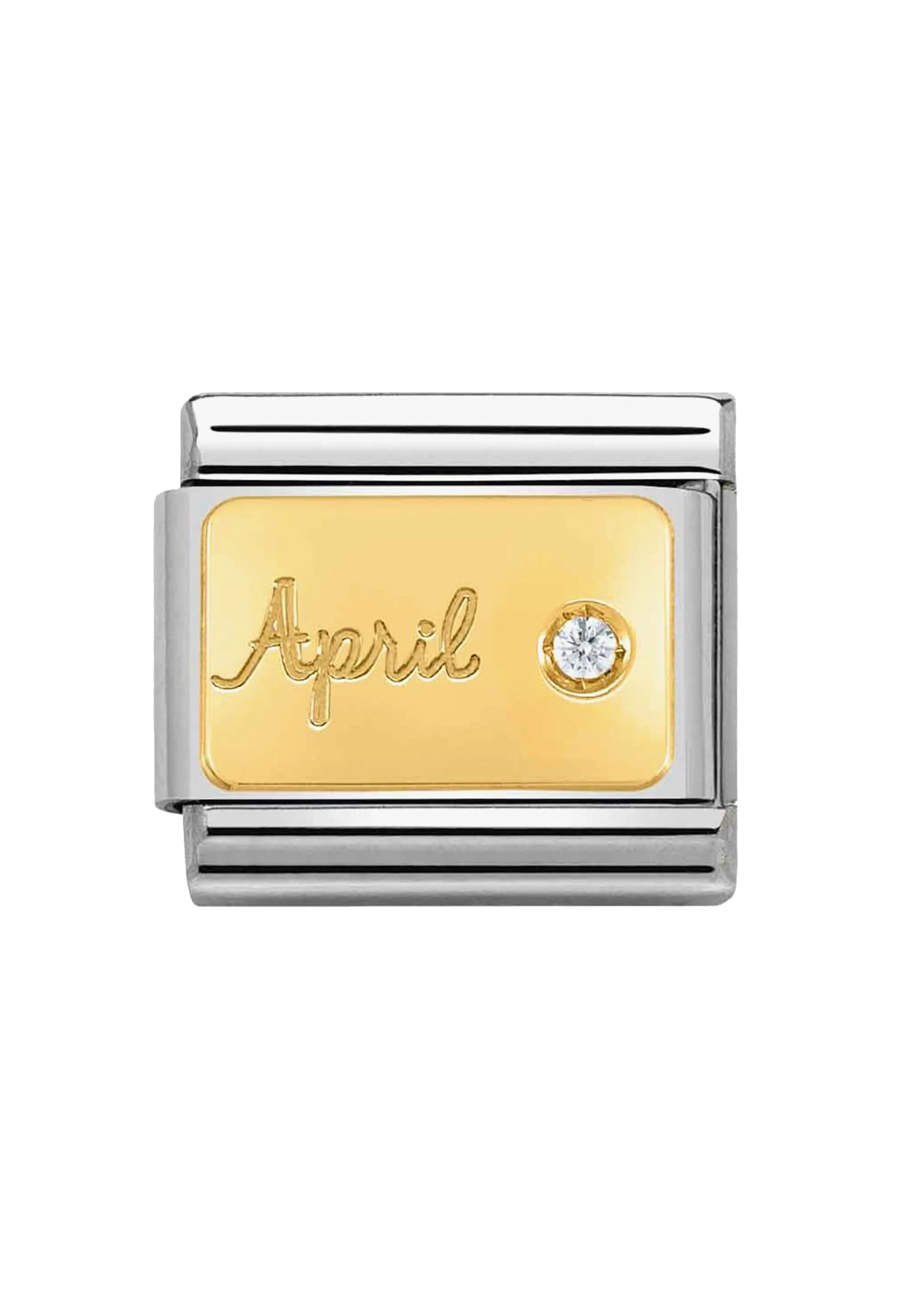 Nomination Classic Link April Diamond 18k Gold