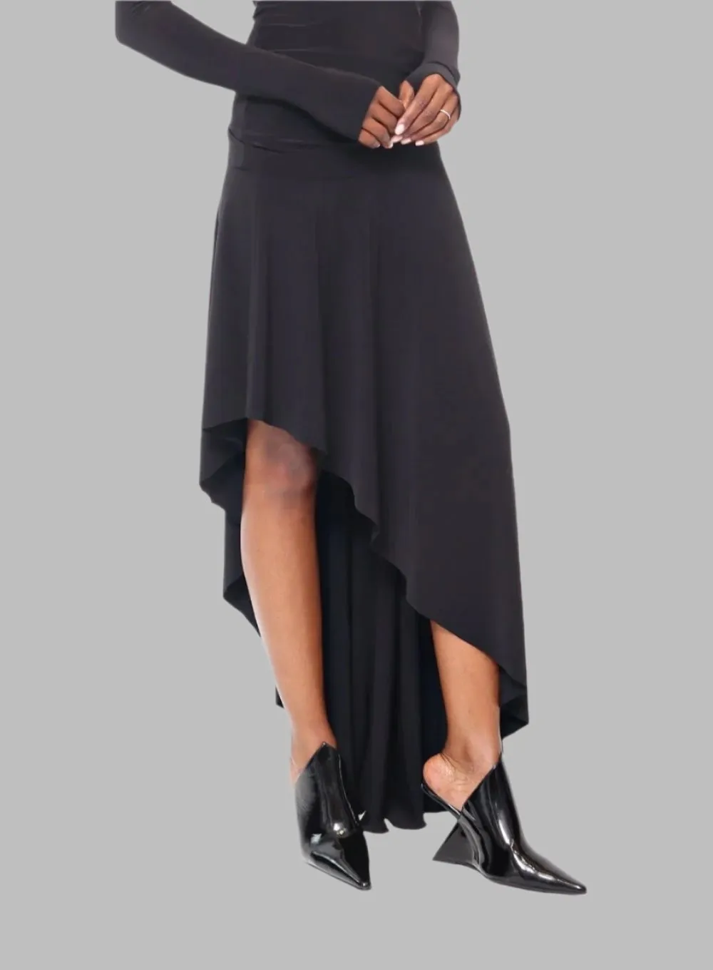 NORMA KAMALI High-Low Skirt