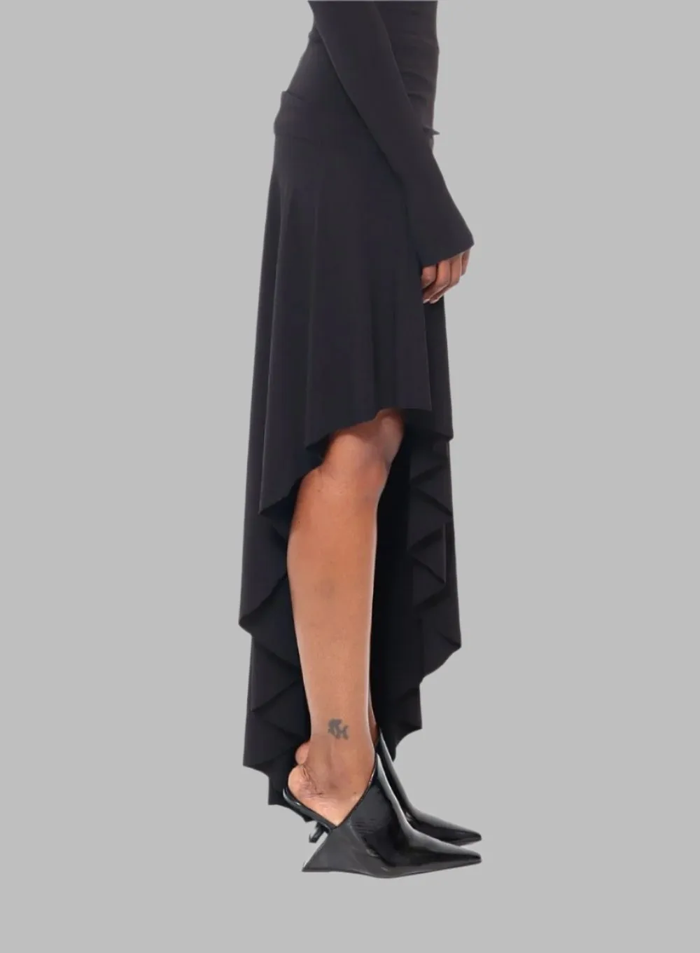 NORMA KAMALI High-Low Skirt