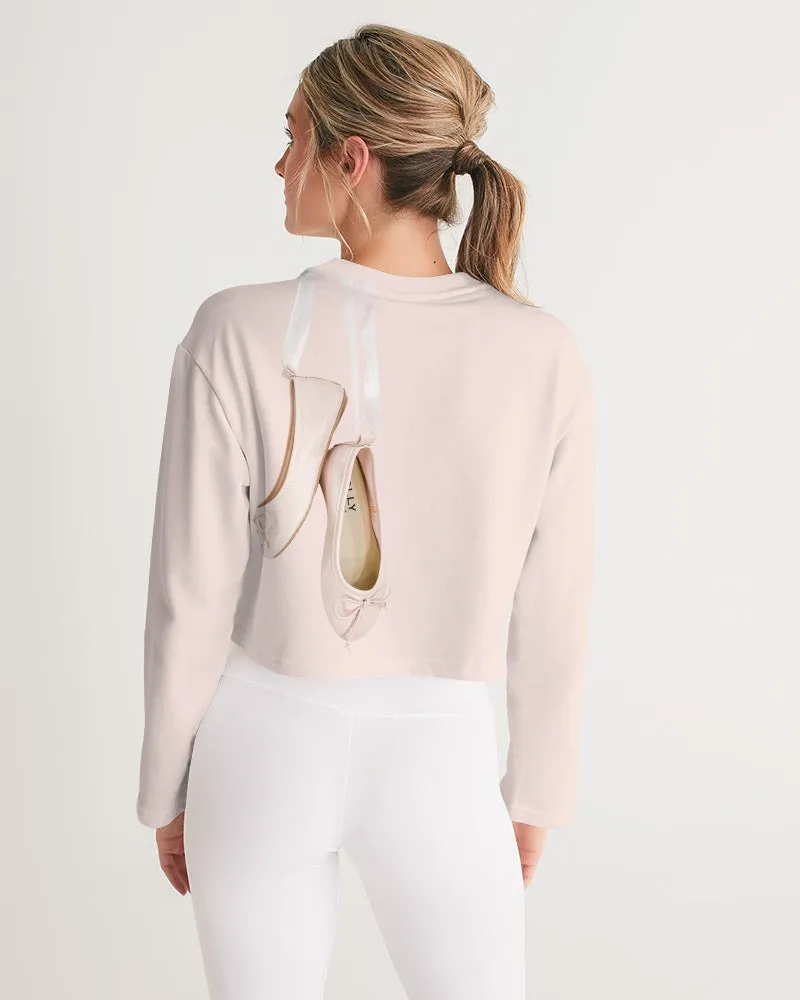 Pink Ballerina Print Women's Sweatshirt