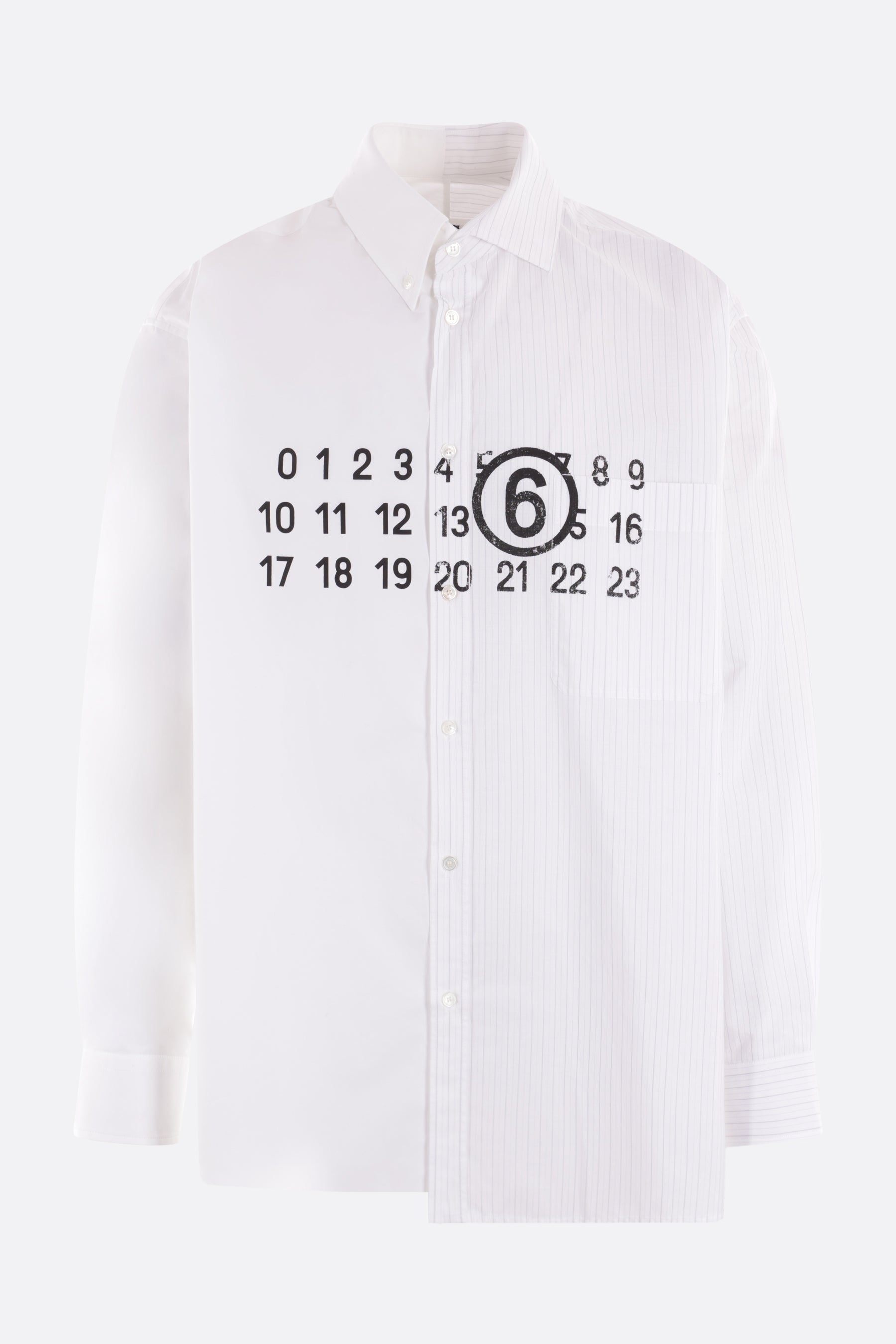 numeric logo print oversize poplin shirt