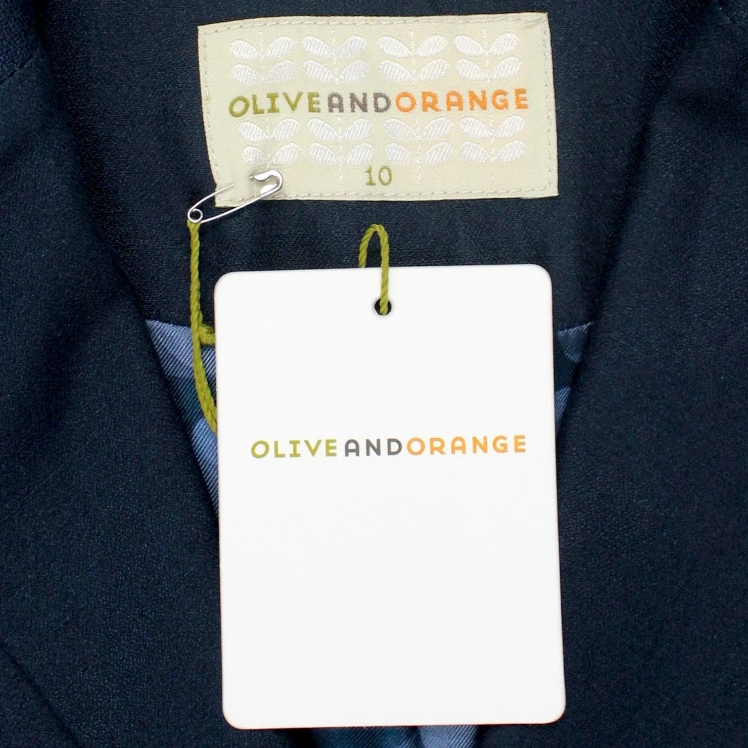 Olive and Orange Navy 3 4 Coat