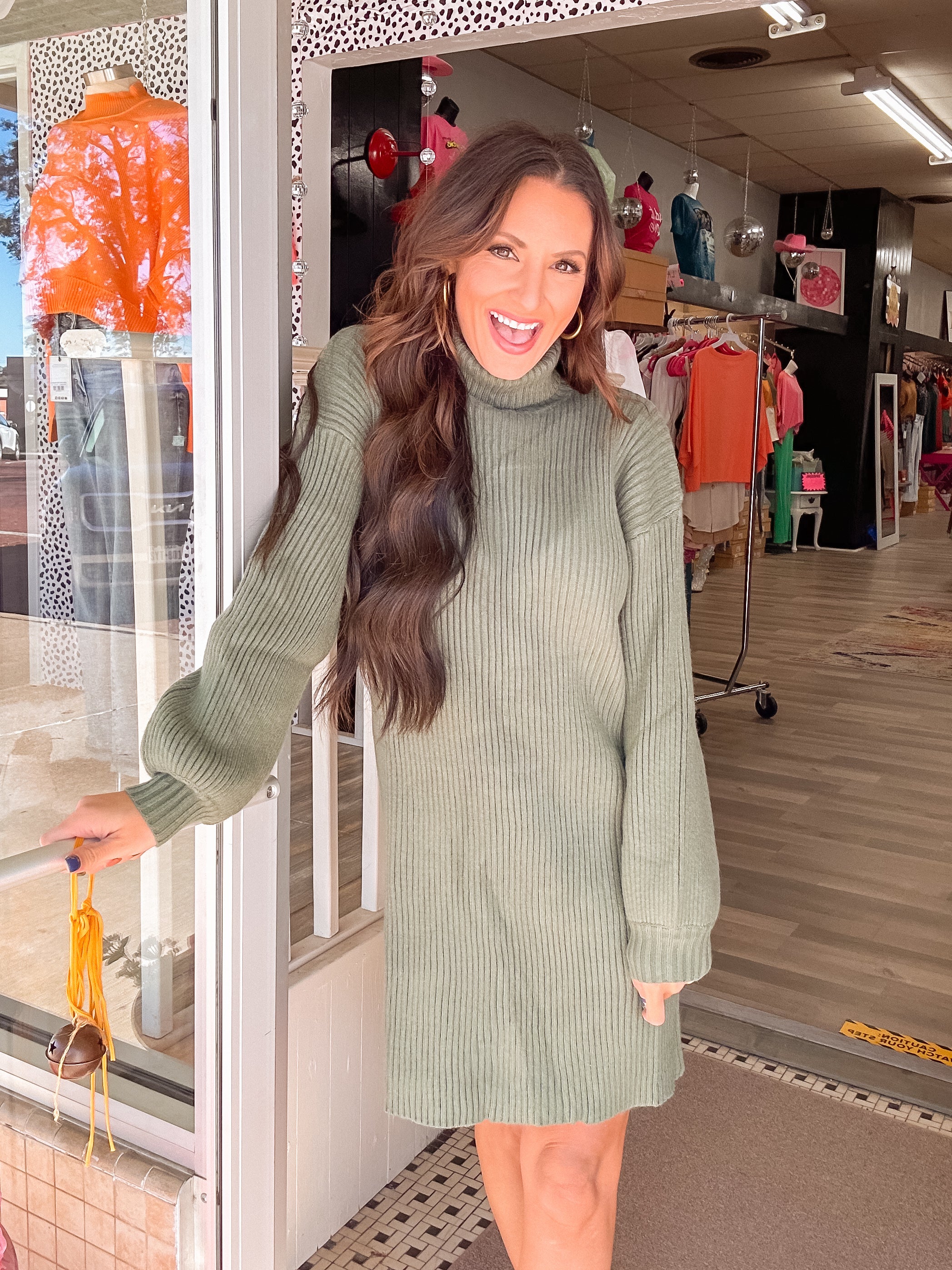 Olive Sweater Dress - Perfect for You