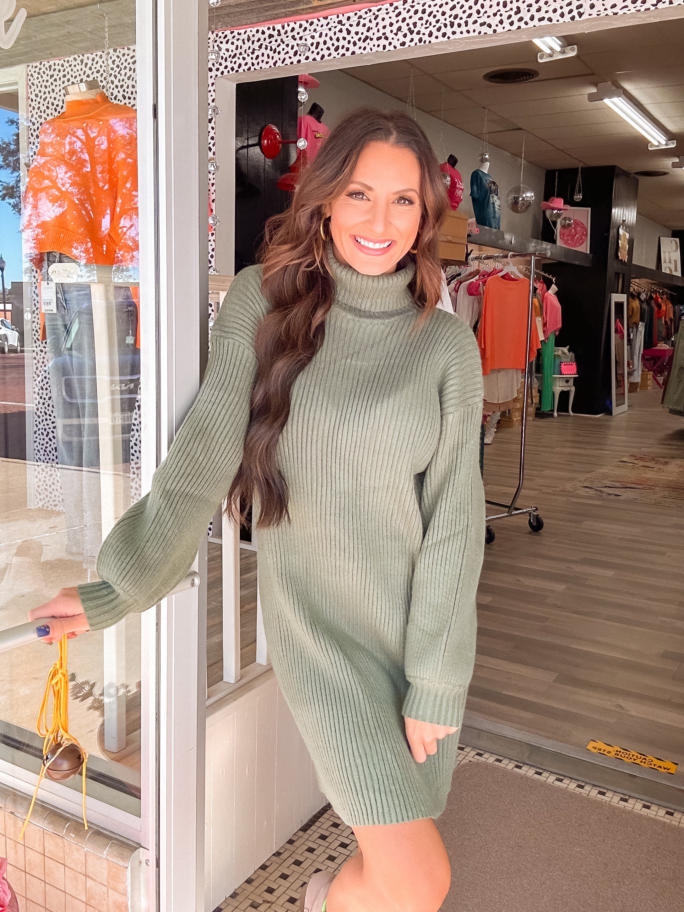 Olive Sweater Dress - Perfect for You