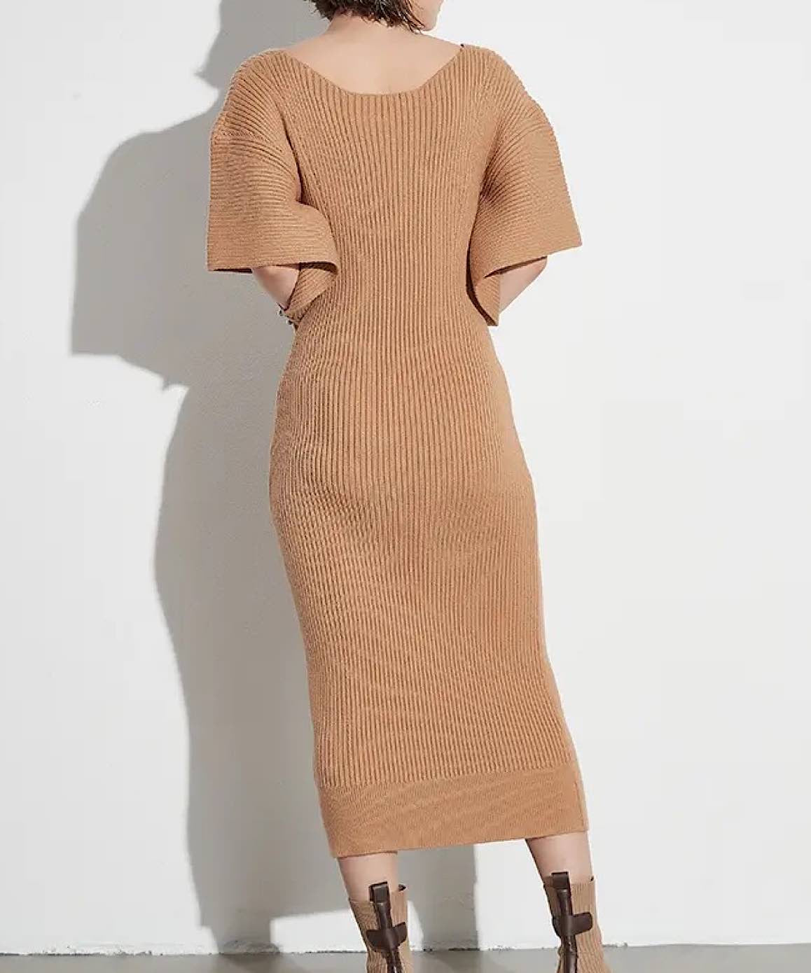 Open Sleeve Knit Dress