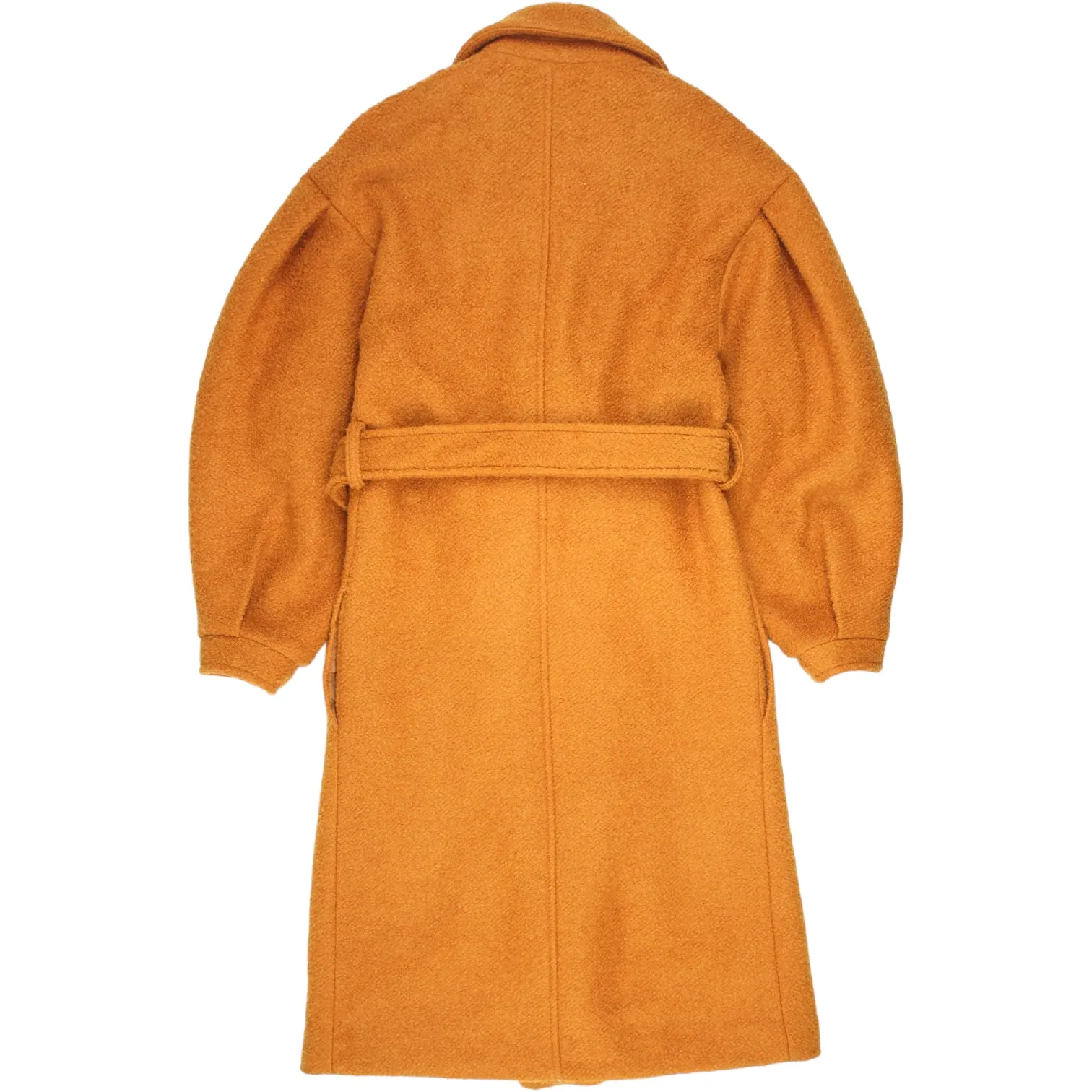 Orange Boucle Belted Oasis Coat