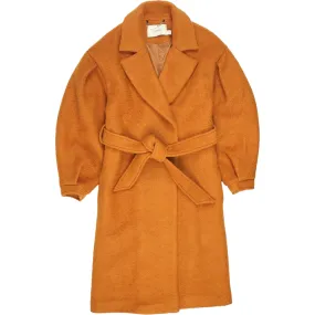 Orange Boucle Belted Oasis Coat