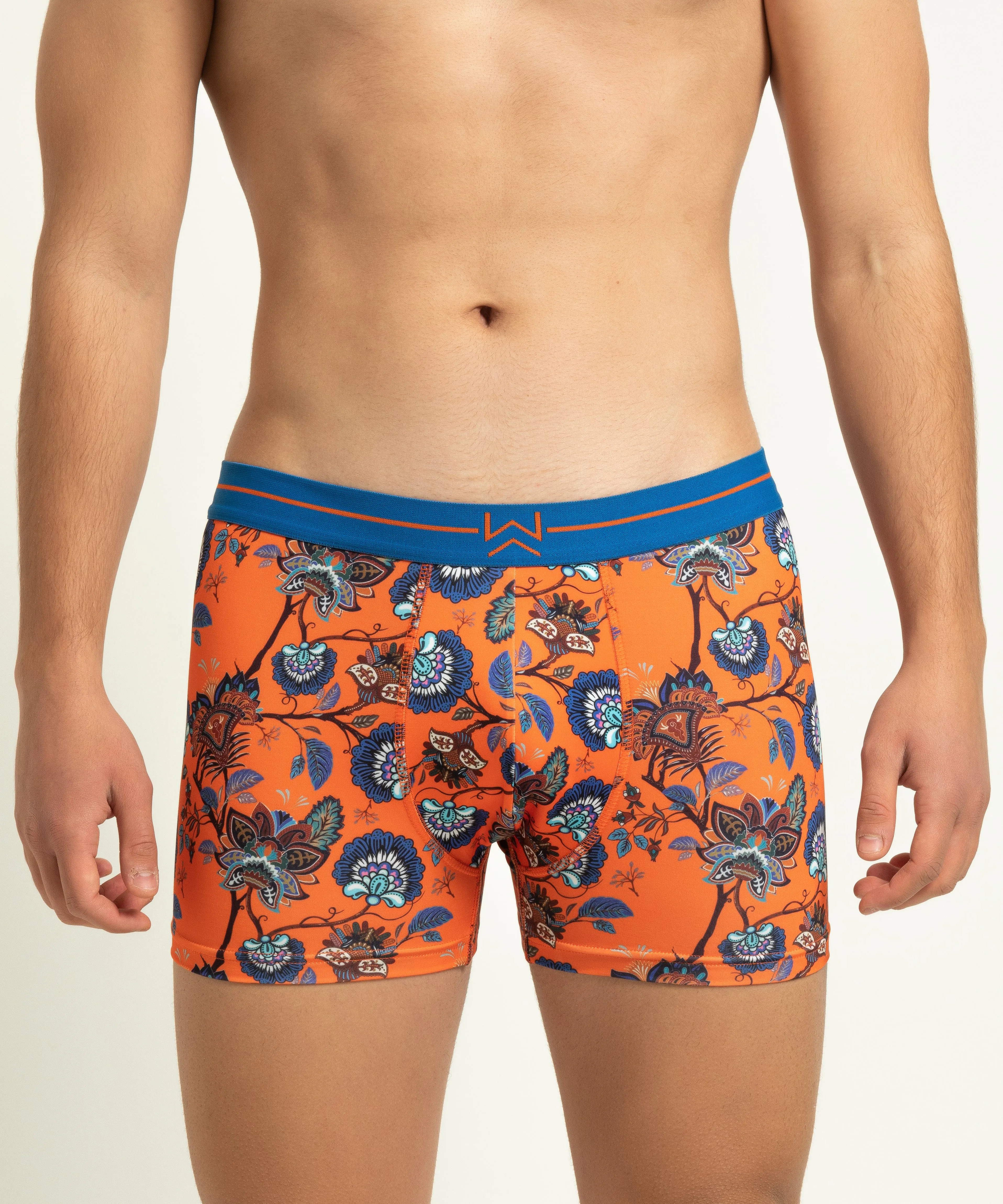 Paisley Print Orange Boxer Shorts