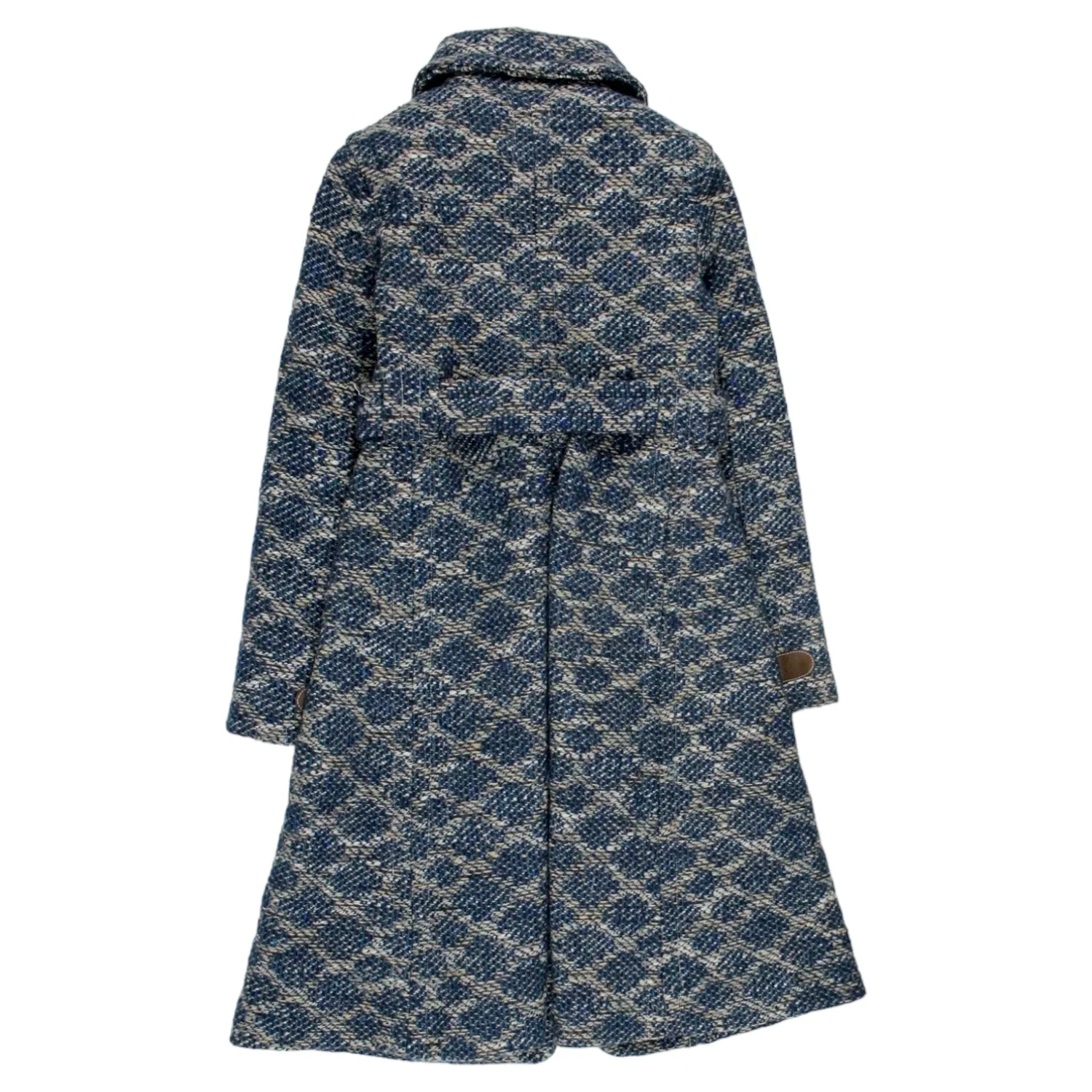 Orla Kiely Blue Tweed Full-length Coat