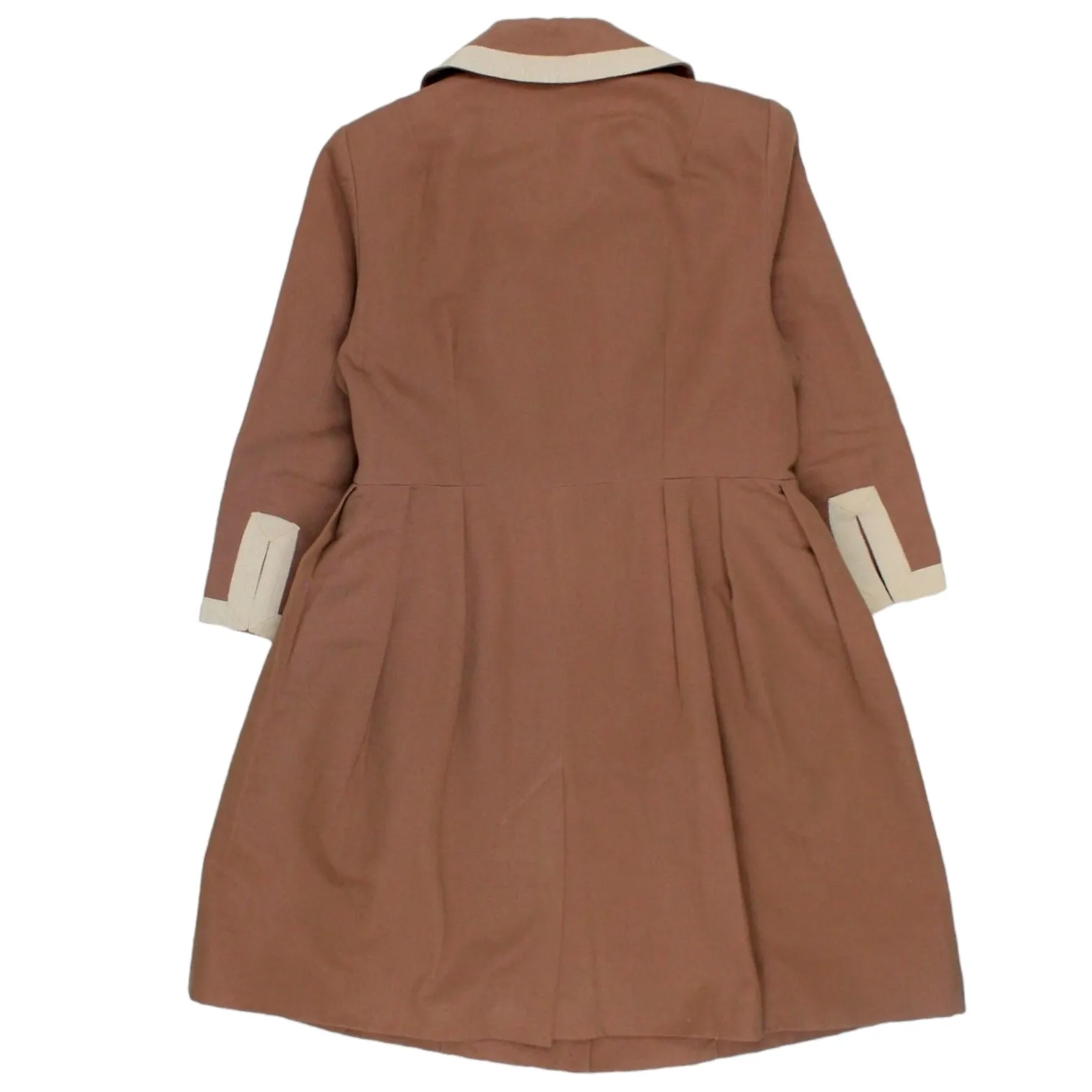 Orla Kiely Brown Grosgrain Detail Coat