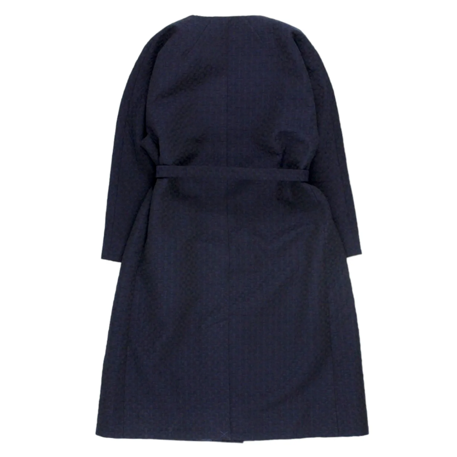 Orla Kiely Navy Floral Jacquard Open Coat