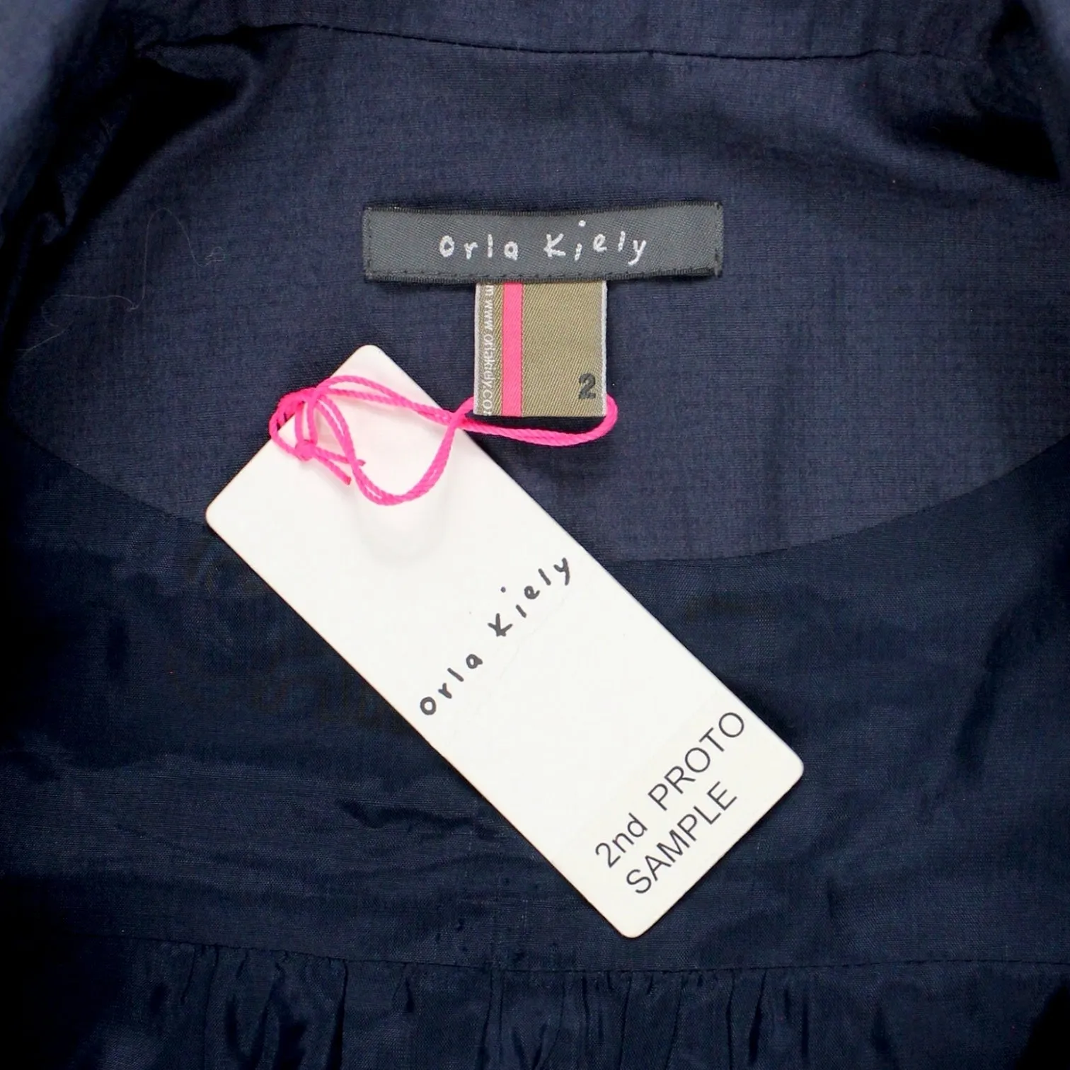 Orla Kiely Navy Zipped Coat