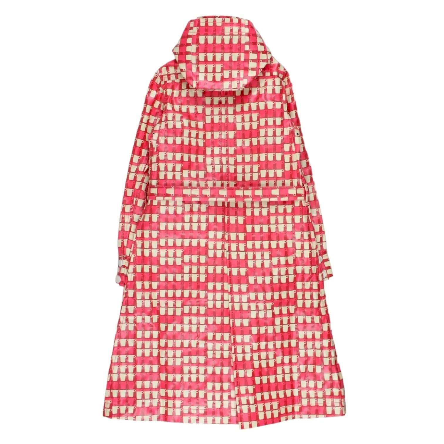 Orla Kiely Red Stacked Cups Laminate Canvas Coat