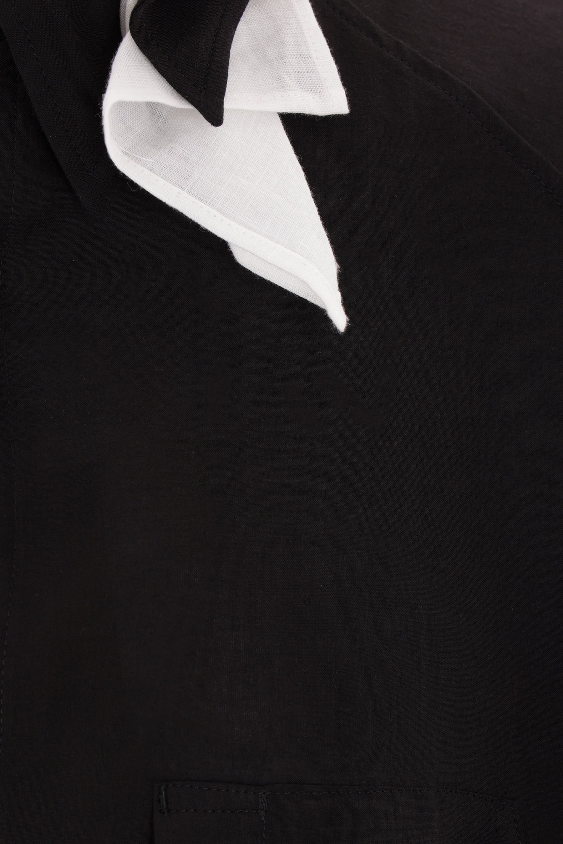 Oversized cellulose shirt with linen insert