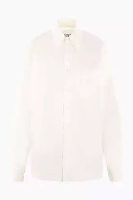 oversized cut-out poplin shirt