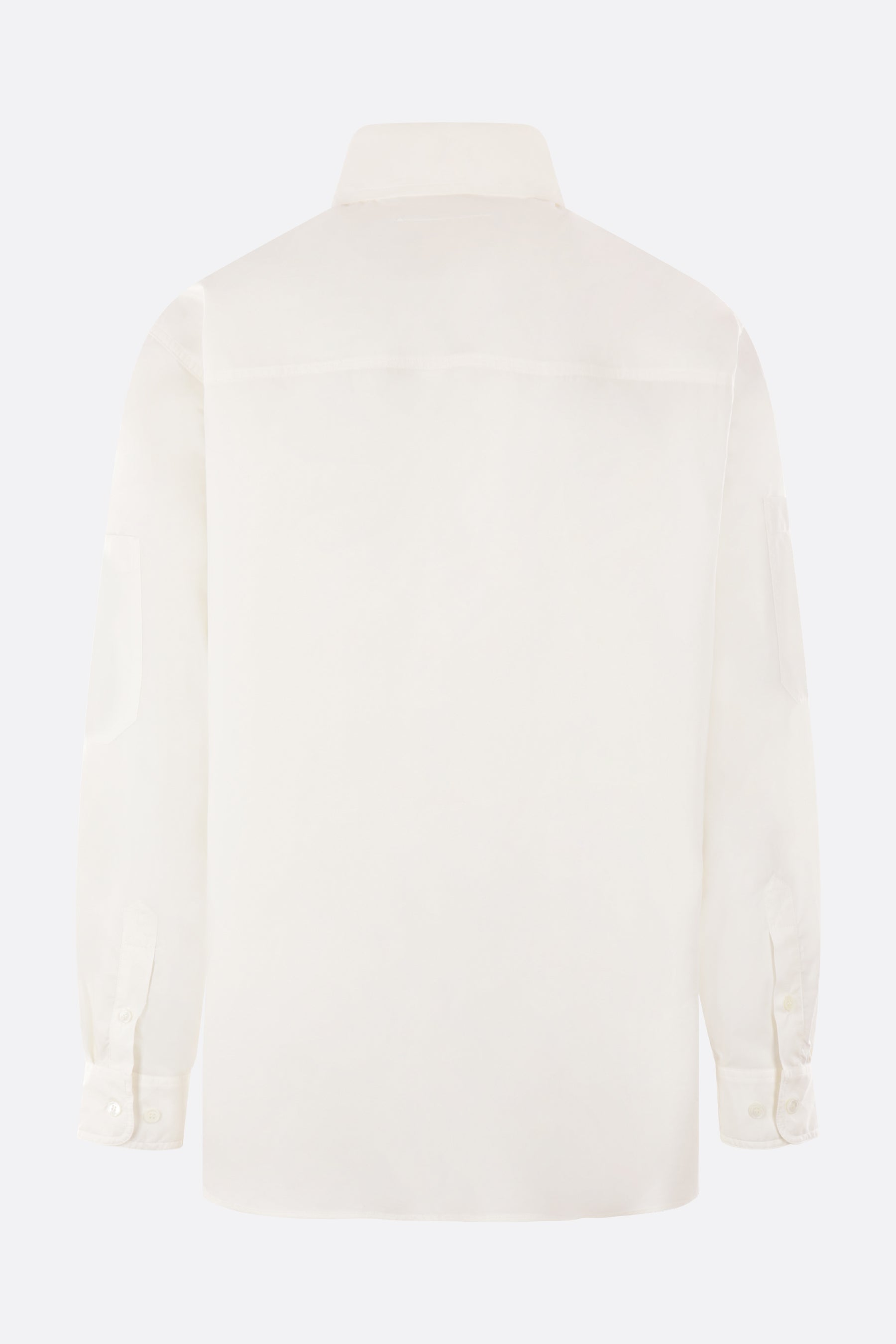 oversized shirt with numeric logo embroidery in poplin material