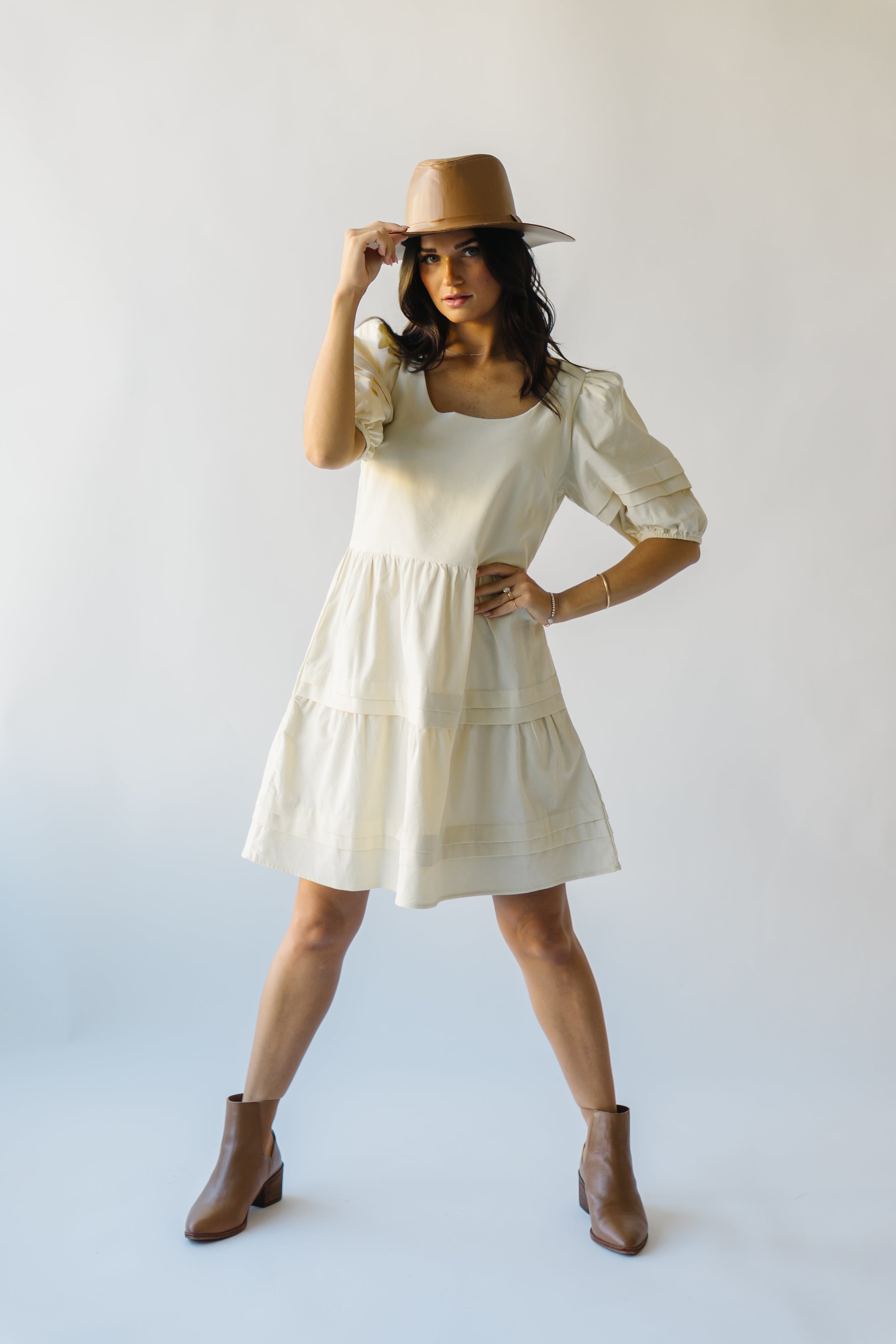 Owensville Corduroy Dress Cream