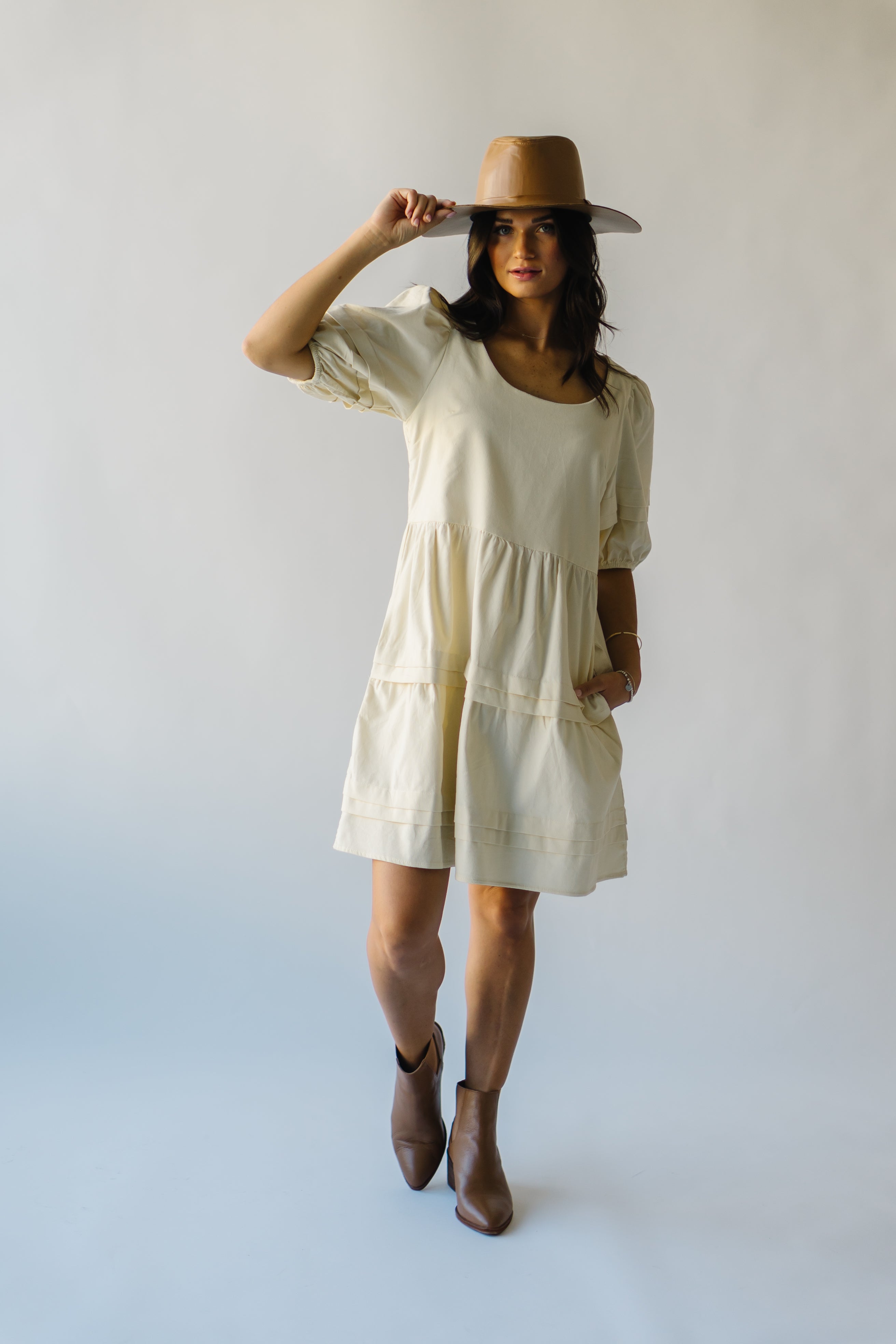 Owensville Corduroy Dress Cream