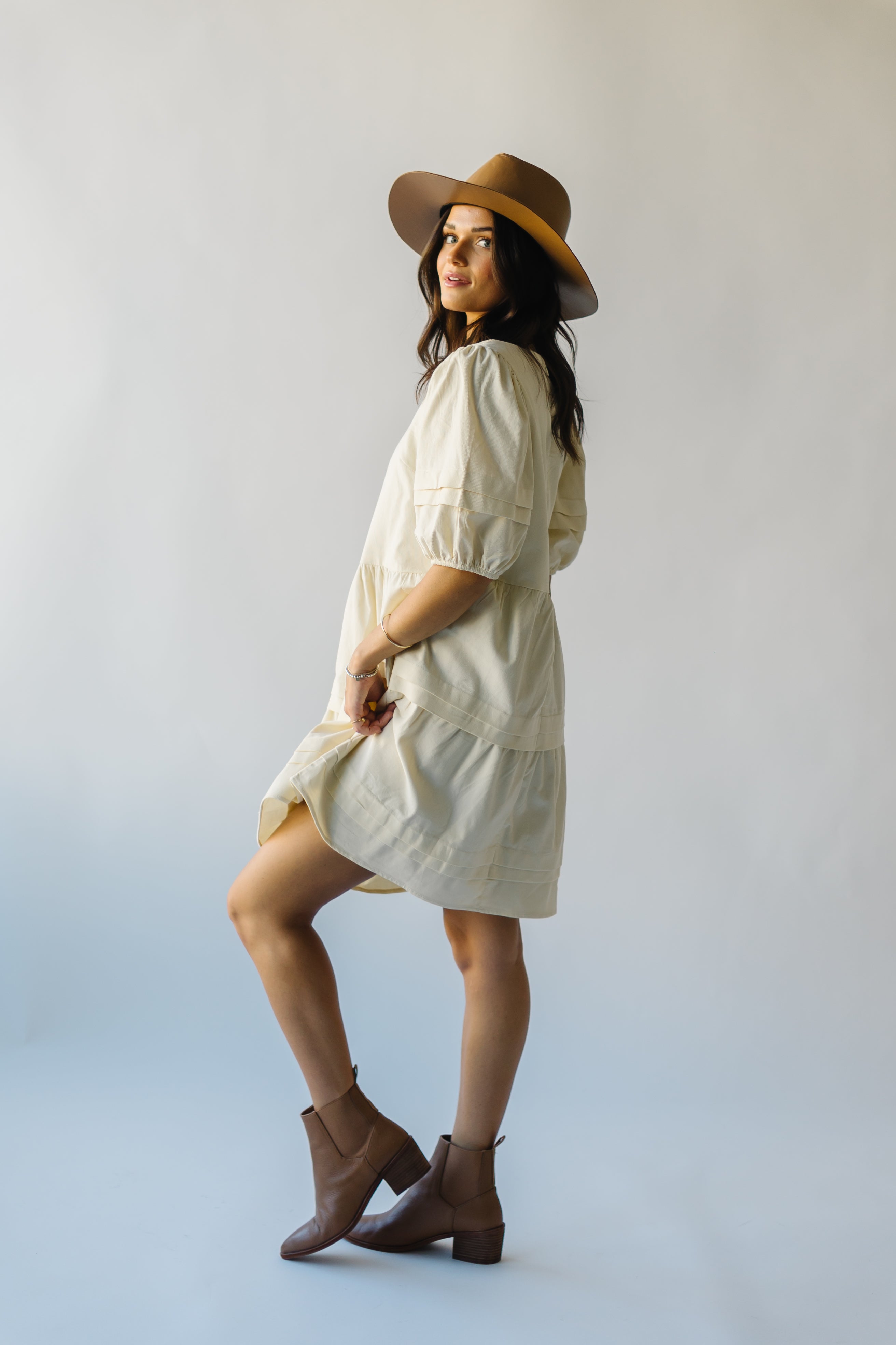 Owensville Corduroy Dress Cream