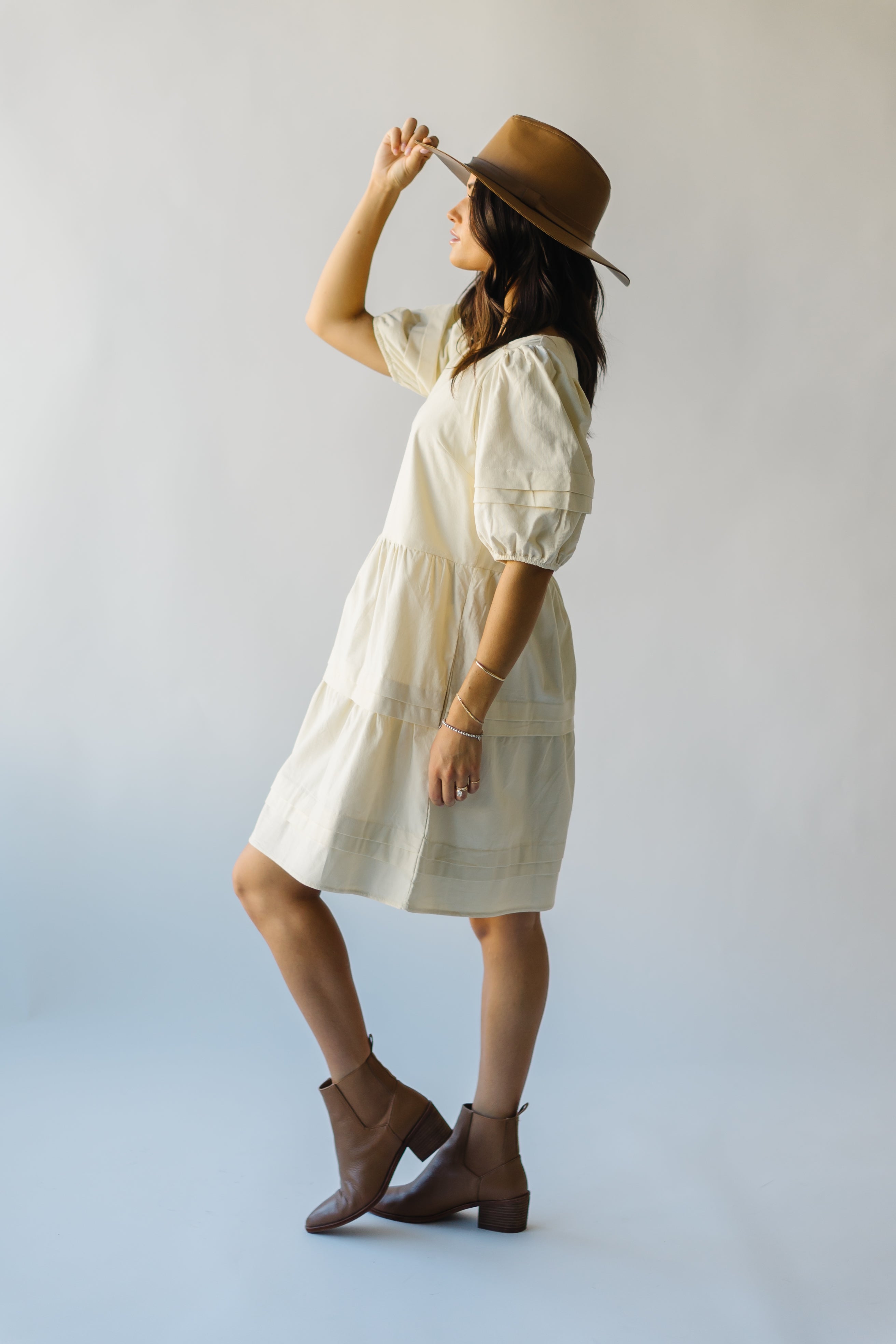 Owensville Corduroy Dress Cream