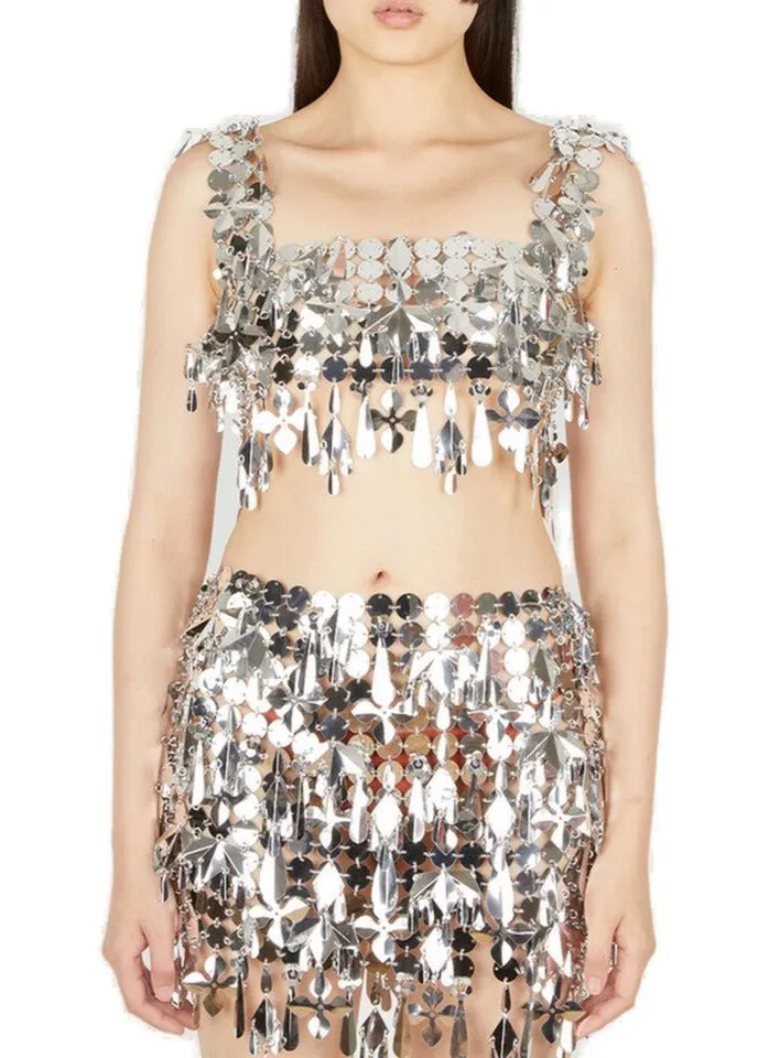 Mirror Disc Chain Cropped Top by Paco Rabanne