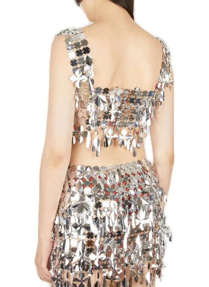 Mirror Disc Chain Cropped Top by Paco Rabanne