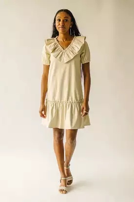 Pagosa Cream Faux Leather Dress