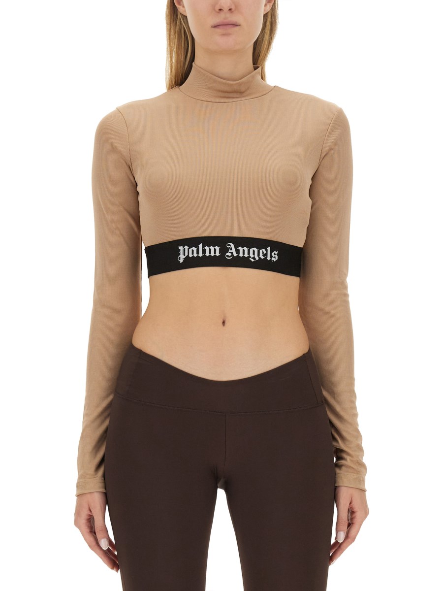 Palm Angels Cropped Top Technical Fabric Logo