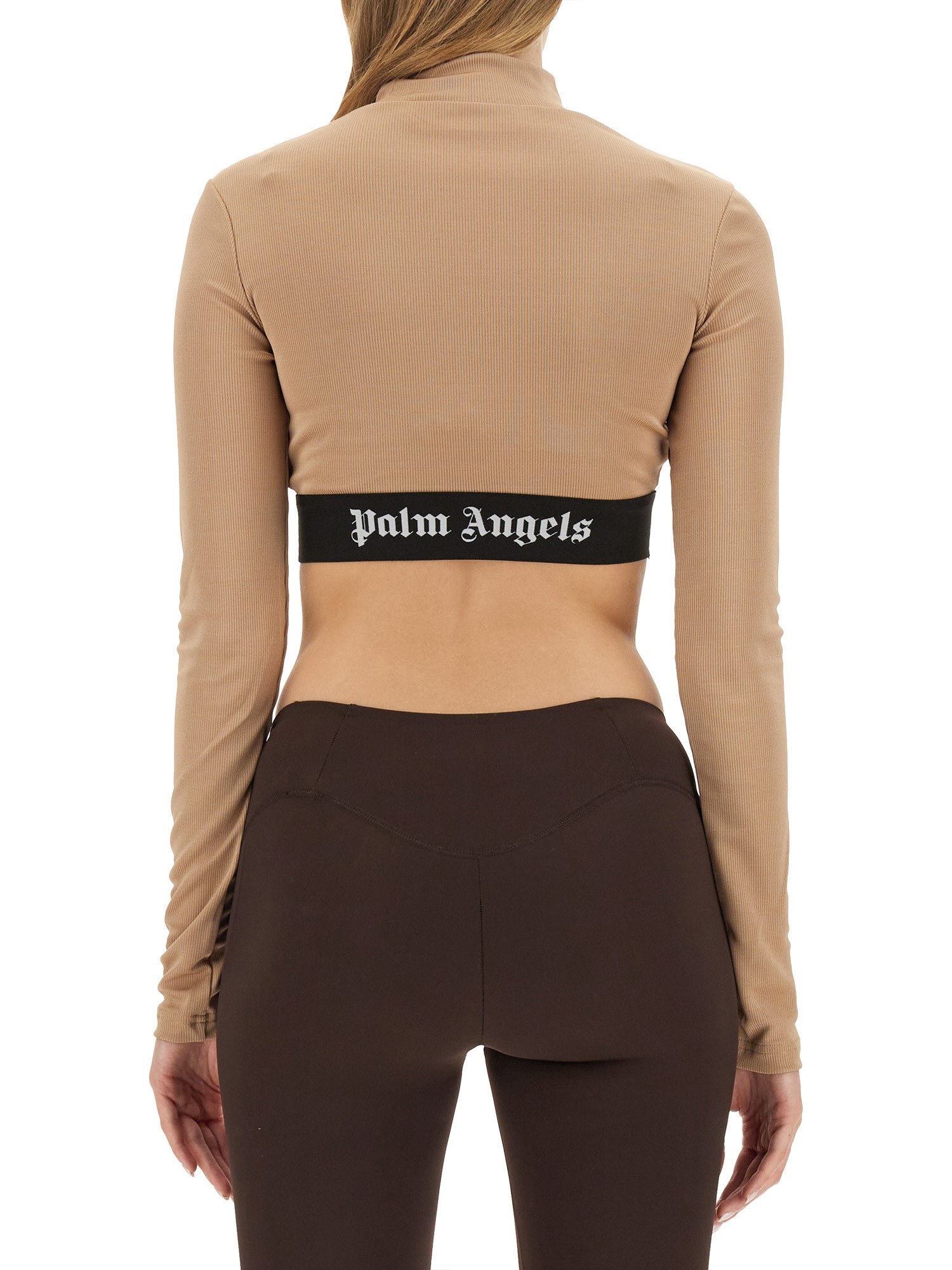 Palm Angels Cropped Top Technical Fabric Logo