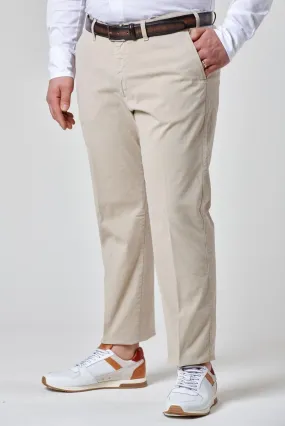 Beige Stretch Comfort Gabardine Pants