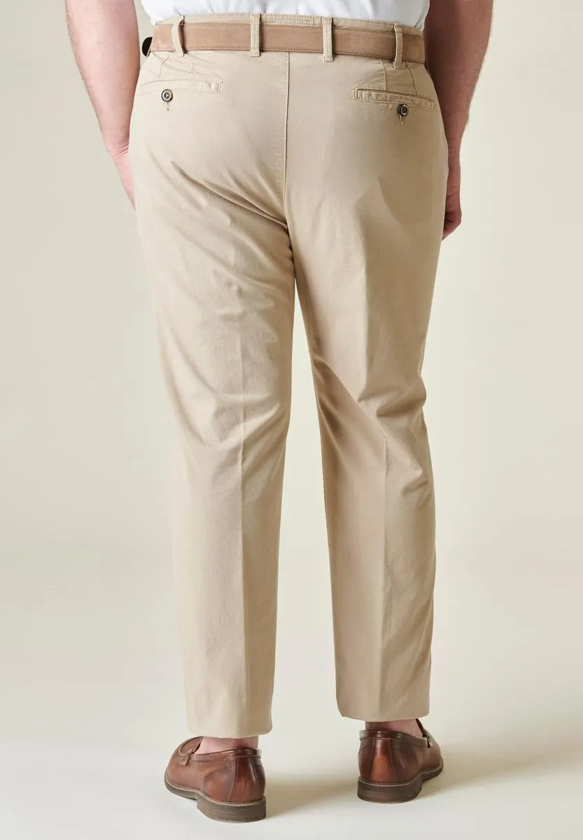 Beige Stretch Comfort Gabardine Pants