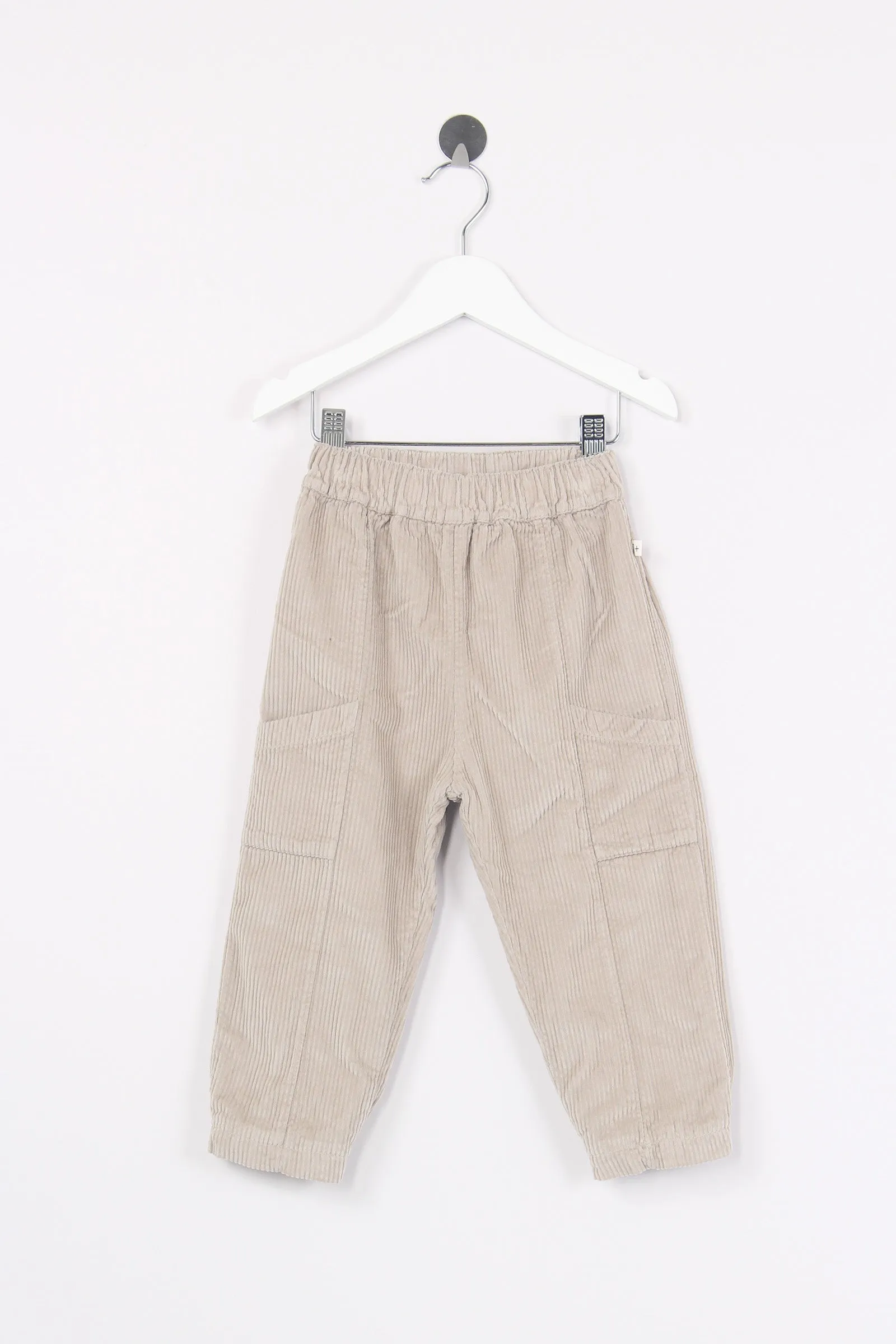 Taupe Velvet Cargo Pants